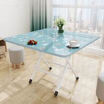Folding table dining table Home Easy dining table Outdoor small folding table and chairs portable swing stand square small table