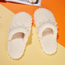 LifeVC Liv home ladies fashion Pearl home warm slippers cotton wool shoes autumn and winter anti-skid