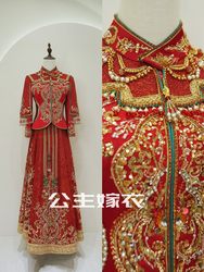 Rental backward brand genuine bead embroidery bride's wedding ceremony, bed, play color tassel Chinese wedding, go out