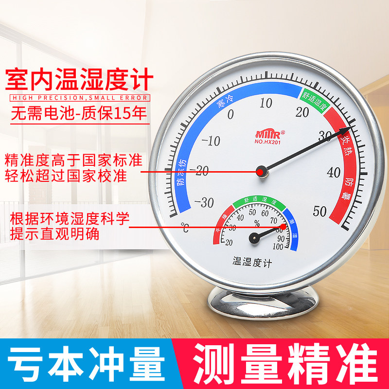 Hangxin Home Use Thermometer Indoor Dry Wet Thermometer High Precision Hygrometer Desktop Hanging Greenhouse temperature and humidity meter-Taobao