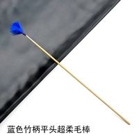 Синяя бамбуковая ручка плоская голова супер золотые волосы