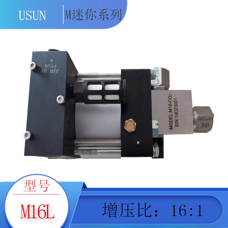 10MPA M16L gas drive liquid CO2 booster pump gas liquid pressure pump compressed air drive CO2 liquid pump