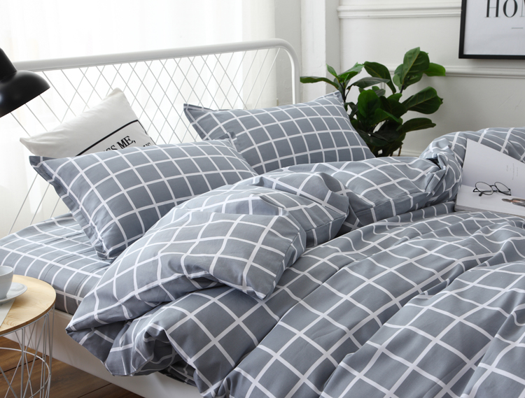 Ins style cực kỳ đơn giản Nhật Bản cotton kẻ sọc xám tấm đơn cotton tấm đơn giường đơn sinh viên ký túc xá - Khăn trải giường ga nệm đẹp