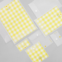 2NUL Korean stationery smiling face transparent A4 folder A5 information bag velcro card bag Ticket storage bag