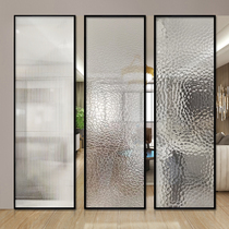 Customized ultra-white Changhong glass partition entrance entrance living room bathroom border water pattern glass tempered screen