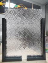 Manchurian window stained glass Begonia glass Chinese style retro tempered embossed art glass partition living room screen