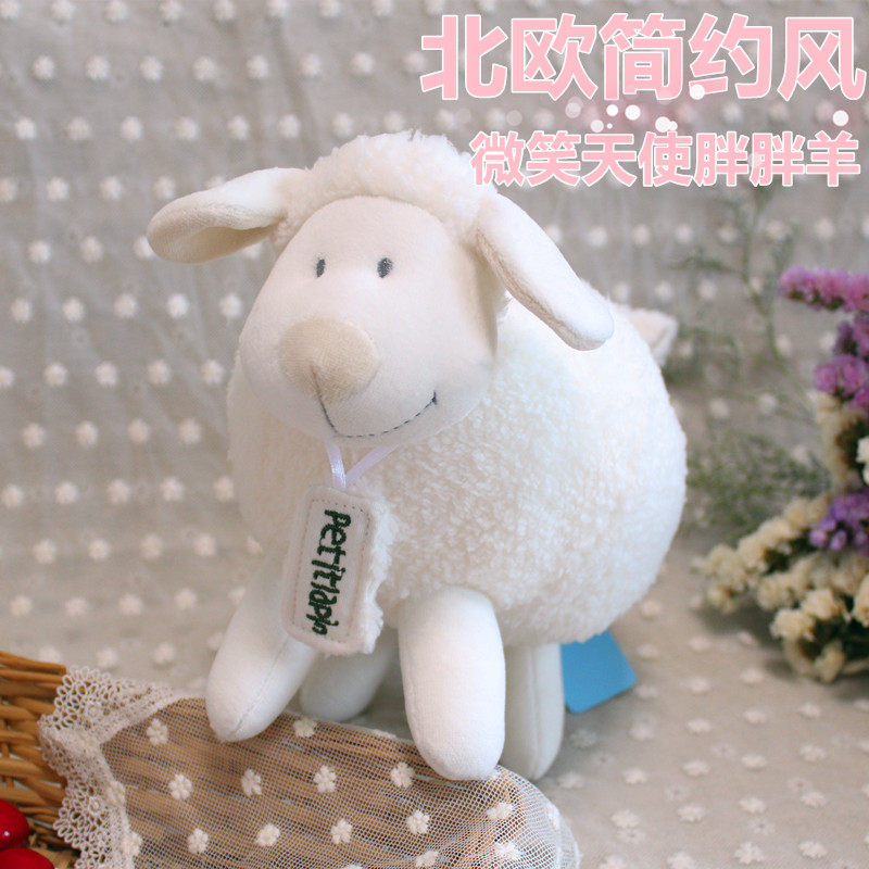 Baby soothing toys sleeping little sheep fat sheep cuff pillow childhood's day gift plush pillow