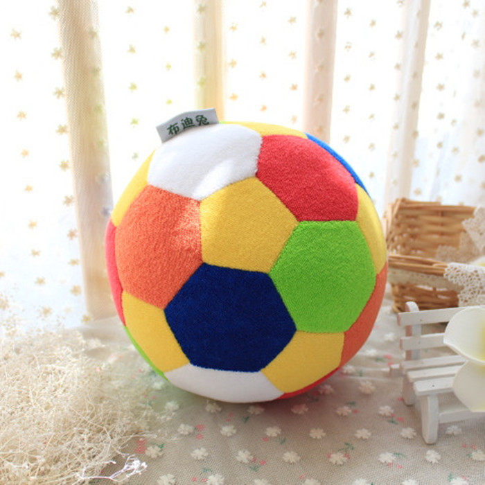 Exit Korea Baby hands catch ball Puzzle Plush Toy Shake Bells Softball Soft Cloth Ball Baby Football Bell ball