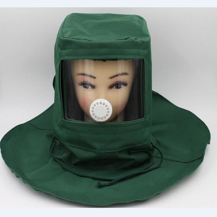Sand-beating hat sandblasting cap dust anti-dust industry dust full cover head protective shawl cap mask lightweight type