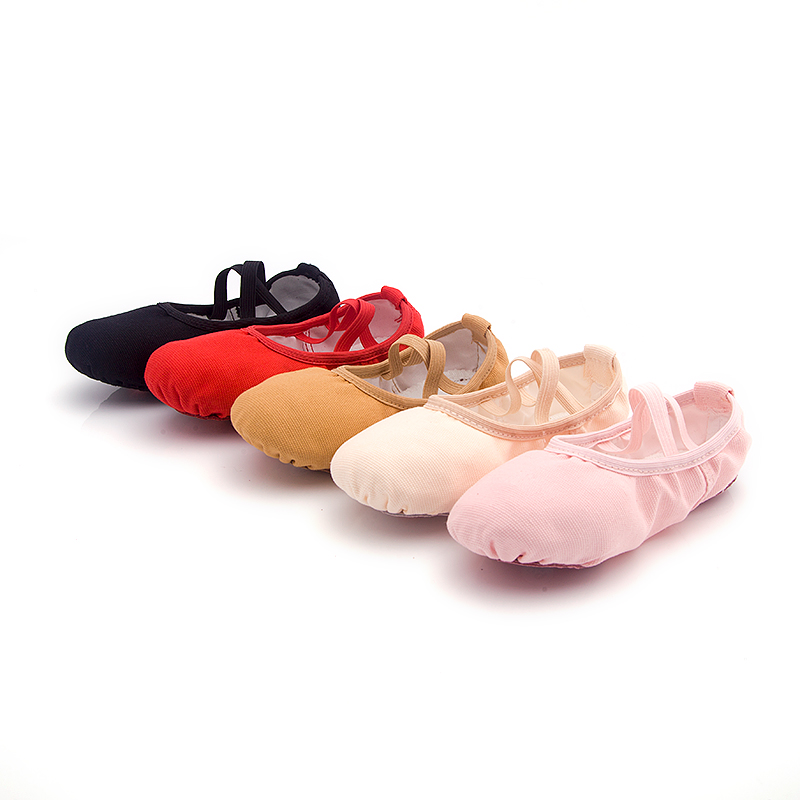 Lace-free drawstring children's and women's soft-soled exercise shoes children's dance shoes cat claw no-lace ballet shoes soft bottom