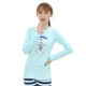 Cô gái cotton nửa cao cổ áo lót nhiệt thiết lập phần mỏng quần áo mùa thu quần dài áo cotton cotton