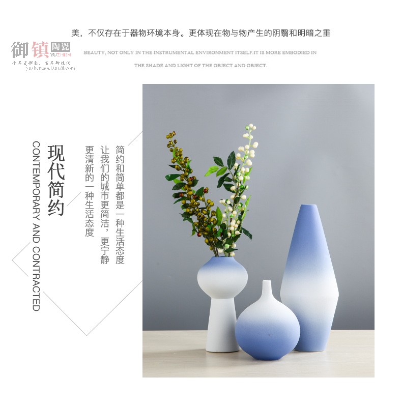 I and contracted household ceramics dried flowers, soft decoration vase furnishing articles sitting room of Chinese style porch TV ark, decoration
