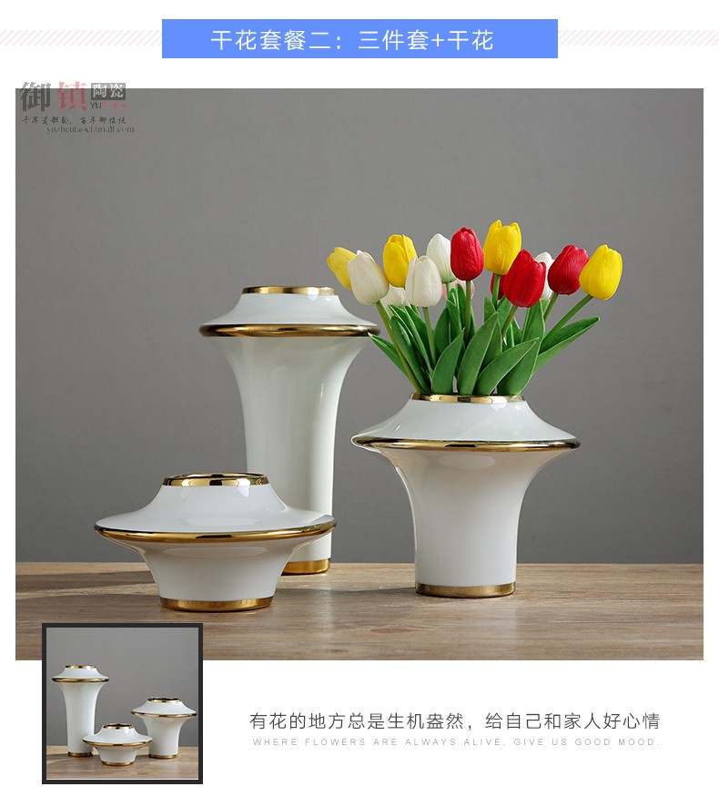 Northern wind ceramic key-2 luxury light wine excessive flower arranging device TV ark is the sitting room porch soft adornment art household act the role ofing is tasted