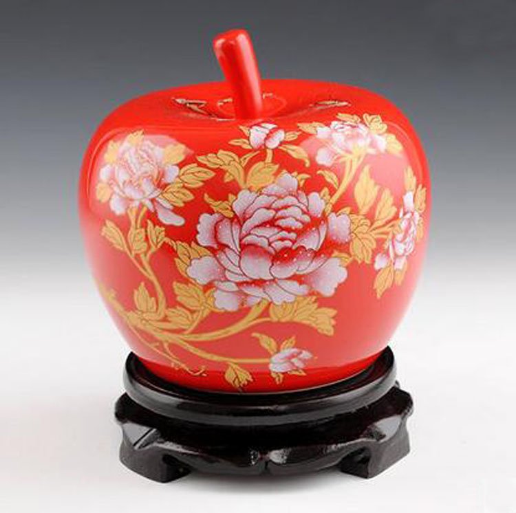 Haun di pine apple jingdezhen ceramics vase modern home handicraft furnishing articles (with base