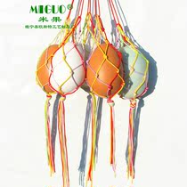 Rice fruit multicolored pure hand-woven Dragon Boat Festival chicken and duck egg bag set net hanging egg pocket finished product