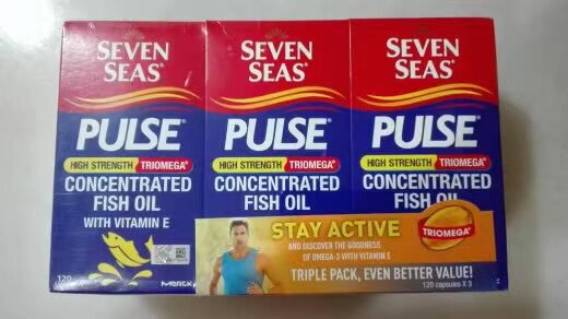 British Sevenseas Seven Seas Jianluo Extra Strength Formula with Double Triomega Fish Oil 120 Capsules*3 Direct Mail