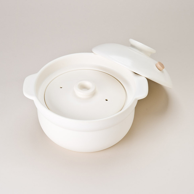 Japan imported earthenware pot Ceramic pot Clay flat bottom soup stew casserole inner cover double cover