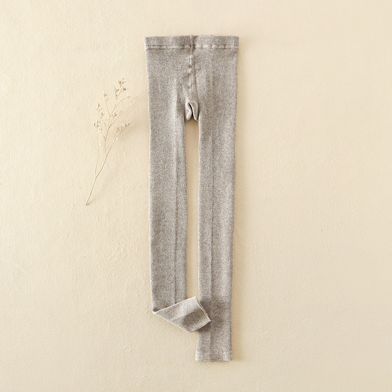 Japan imported Tianzhu woven leggings organic cotton wool thin section wear home leg warm pants high waist winter