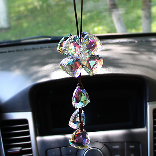 Thời trang K9 Crystal Car Mặt dây chuyền Đồ trang trí Nam và Nữ Xe ô tô Đồ trang trí nội thất Mặt dây chuyền Mặt dây xe hơi trang trí taplo xe hơi