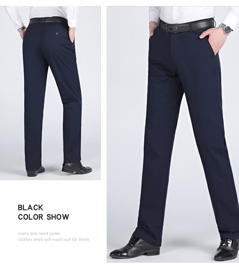 Mùa hè cotton mỏng phần quần nam thanh niên quần dài thẳng quần dài cha quần kinh doanh từ túi trung niên quần nam - Quần tây thường quần jeans nam