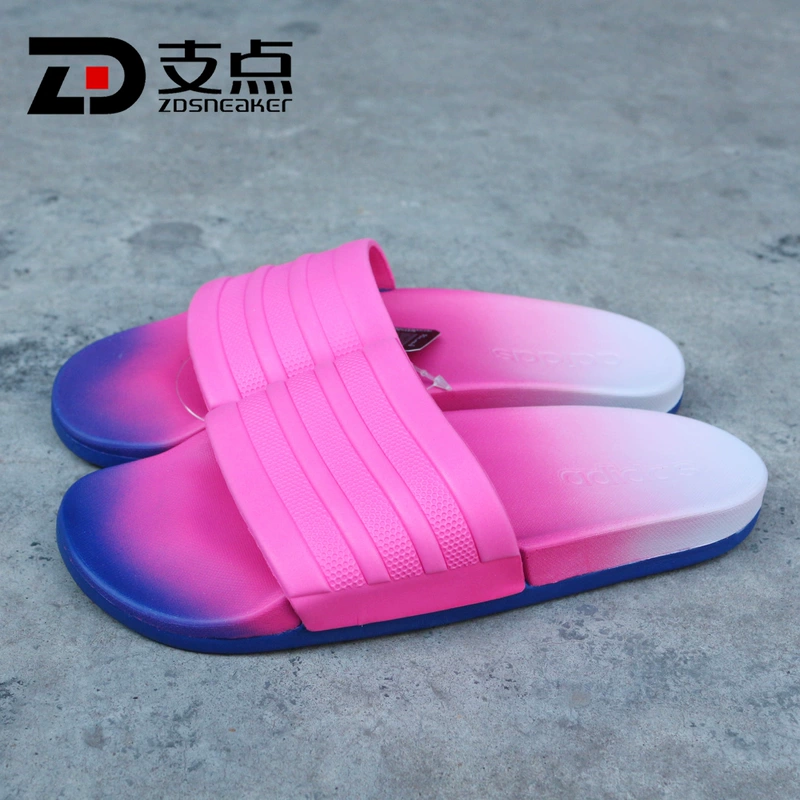 Adidas ADIDAS adilette CF + dép cầu vồng thể thao đi biển cho nữ CG3437 dép xỏ ngón nữ