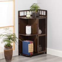 Tea corner rack cabinet solid wood living room tea room corner rack teapot tea set Tea Pot storage rack rack