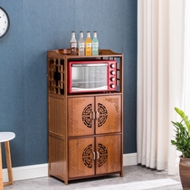 Cabinet dining side cabinet solid wood bamboo tea cabinet storage cabinet locker living room sofa side a few corners a few study racks