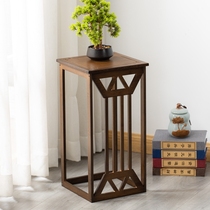 Sofa bian ji jiao ji small small square small coffee table Wood light luxury living room TV cabinet flower shelf