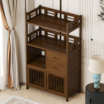 Small tea cabinet tea cabinet tea table Tea side cabinet rack living room solid wood office tea cabinet lockers