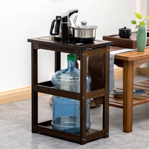 Tea rack simple small tea car bamboo movable home tea table wheel tea table side cabinet tea table side cabinet tea table kettle shelf