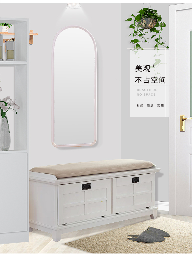 Gương trang điểm Gương gương Gương trang điểm nữ Gương treo tường Khung di chuyển Khung lắp gương Gương chiều dài đầy đủ - Gương gương decor treo tường