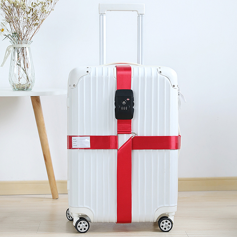 Trolley case portable rainbow luggage packing belt