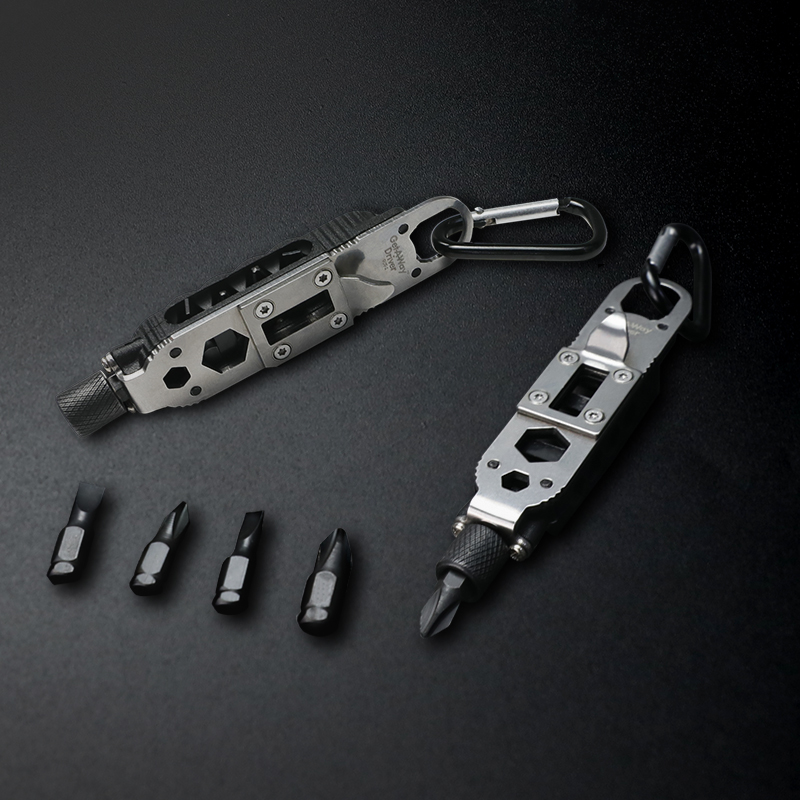 Portable keychain multi-function tool combination bottle opener 6-foot wrench screwdriver mini outdoor edc screwdriver