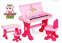 Korea direct delivery CONY childrens large multi-function electronic keyboard learning table and chair two in one