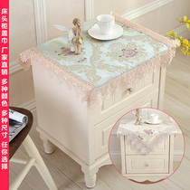 European style green bedside table cover cloth cover universal cover towel simple modern pastoral fabric bedside table cover universal