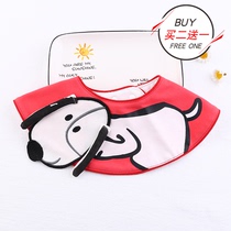 ins new bib cute cartoon baby shape bib Korean baby saliva towel round cotton rice pocket