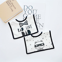 Korean cartoon baby bib waterproof cotton men and women baby saliva towel square bib childrens rice pocket