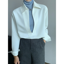 Pumen XUS independent workplace womens shirts wear high-level shirts design sense long tops women