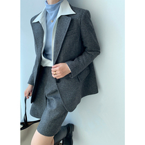 Pumen XUS senior capable workplace bi preparation ~ worsted soft soft professional suit loose a-shaped suit pants
