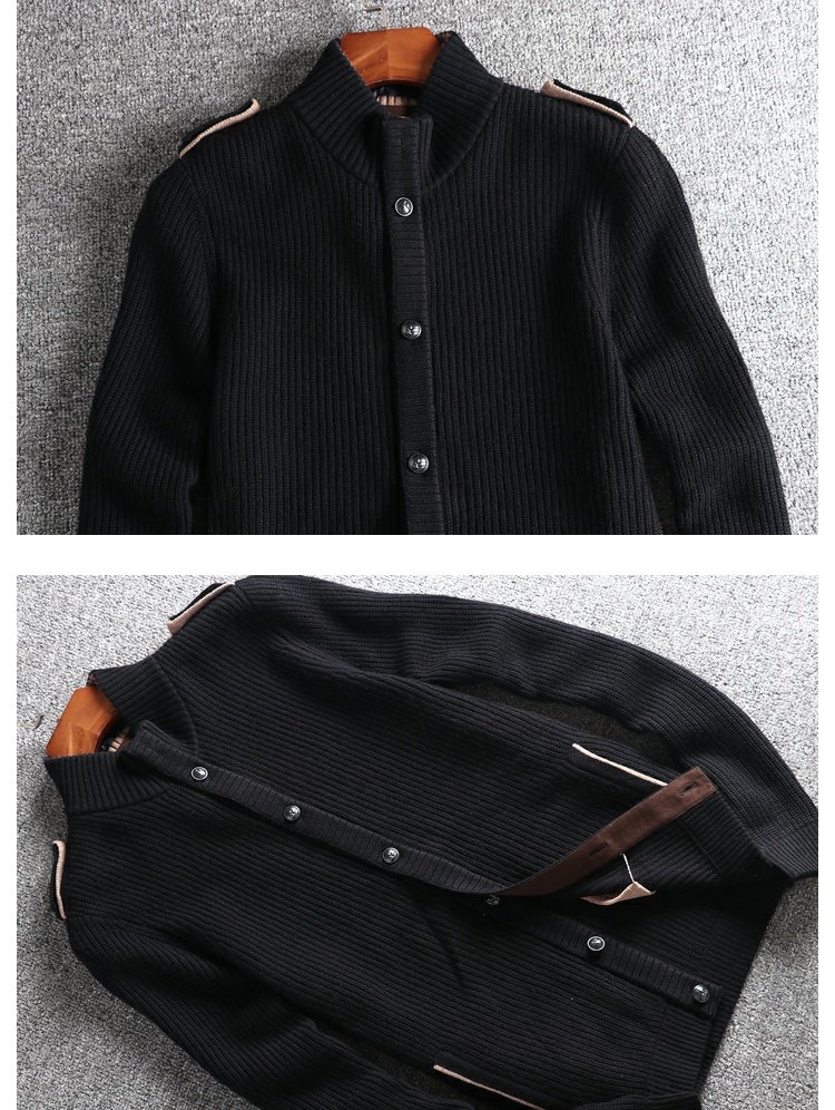 Mùa thu và mùa đông nam đan áo len áo len nam cổ áo mỏng áo len thanh niên quần áo đẹp trai 5918 cardigan nam