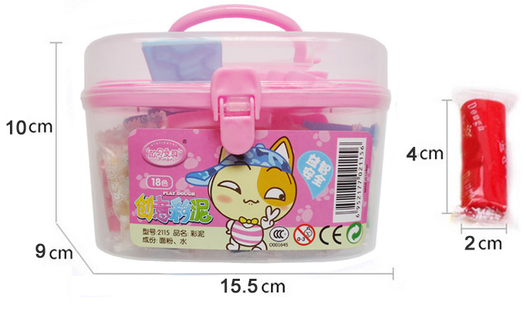 Bộ đồ chơi thợ làm khuôn nhựa màu cho trẻ em DIY handmade 12 màu 18 màu 24 màu 3D không khô không độc hại - Tự làm khuôn nướng khuôn bánh trung thu