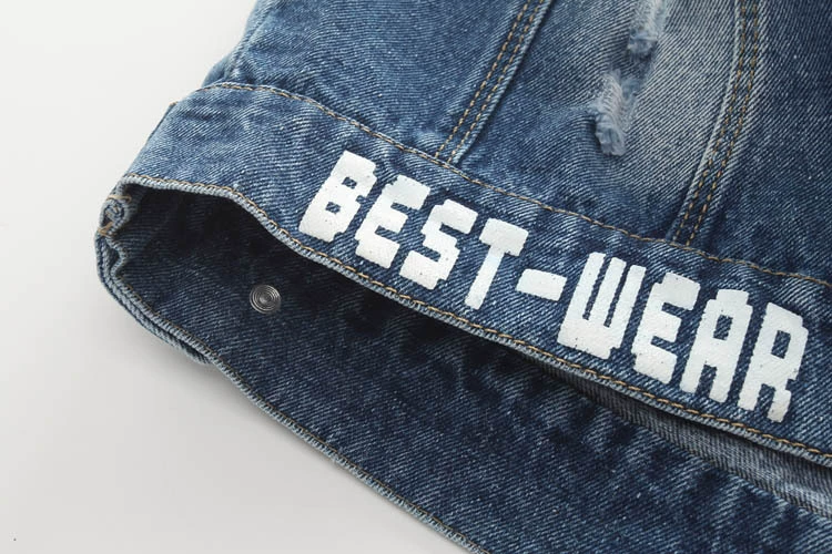 Áo vest denim trẻ em, bé trai lớn, phần mỏng, bé gái, vest denim, vest xuân thu, trẻ em sành điệu mặc ngoại - Áo ghi lê