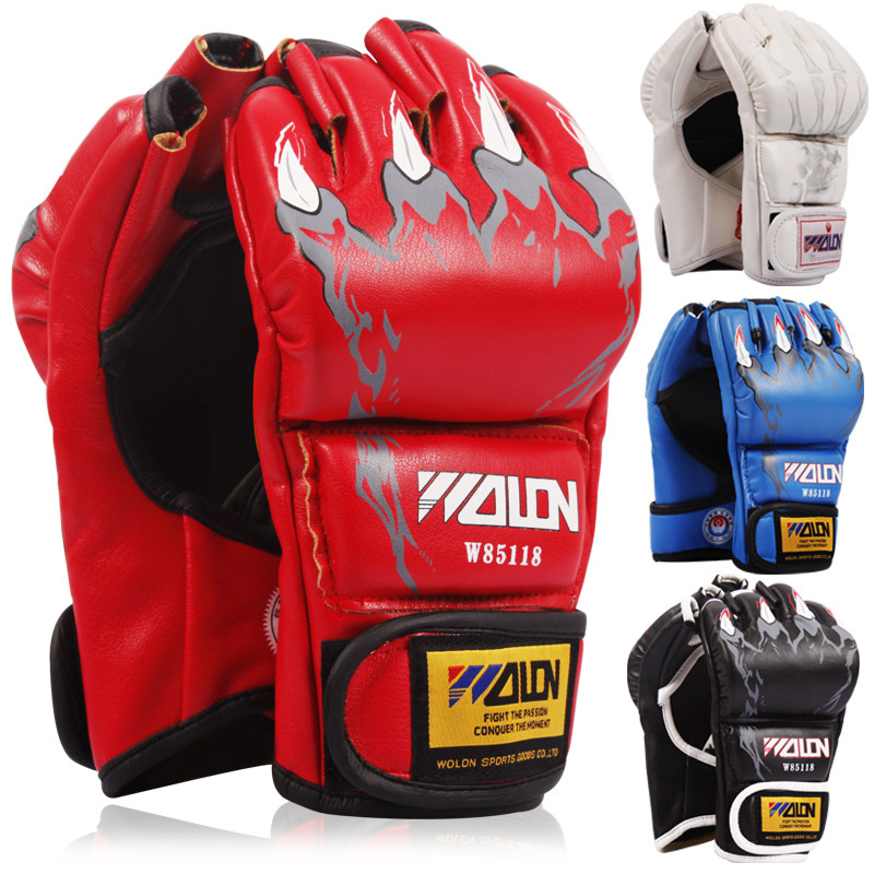 Boxing gloves Men's halffinger gloves Free fight Women's sanda