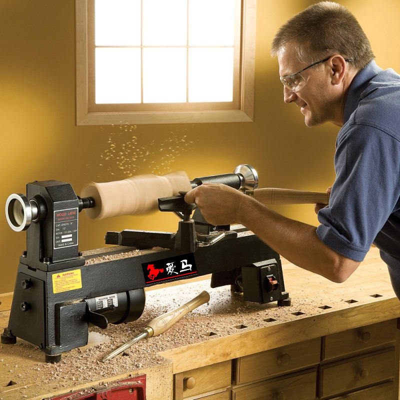 Woodworking Lathe FoePearl Machine Small Lathe Micro Home Buddha Lathe Smoking Bucket Pen Holder Bike Spin Rolling Face Stick Film