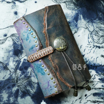 Genuine leather handmade notebook color DingTalk loose leaf retro Burr a6a5 Notepad cowhide Crazy Horse Creative Handbook