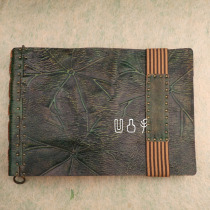 Handmade pasted leather photo album retro high-end DIY album B5 Super capacity baby growth record book