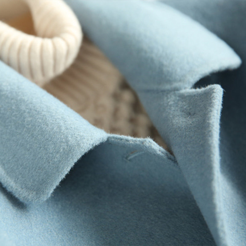 Due to the color stay ~ because the texture is deep into the small sub-short fur, the coat is loose and the two-sided cashmere big coat woman