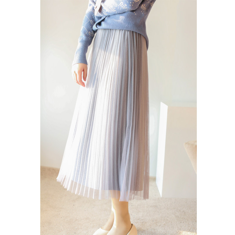 Wear A shiny fairy sense ~ just the right little sexy multi-layer mesh in the long A- shaped skirt