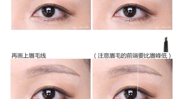 Dâu Hàn Quốc đích thực ETUDE Iti House đôi đầu xoay tự động bút chì lông mày không thấm nước và thấm mồ hôi với bàn chải lông mày - Bút chì lông mày / Bột / Stick bảng màu kẻ mày innisfree