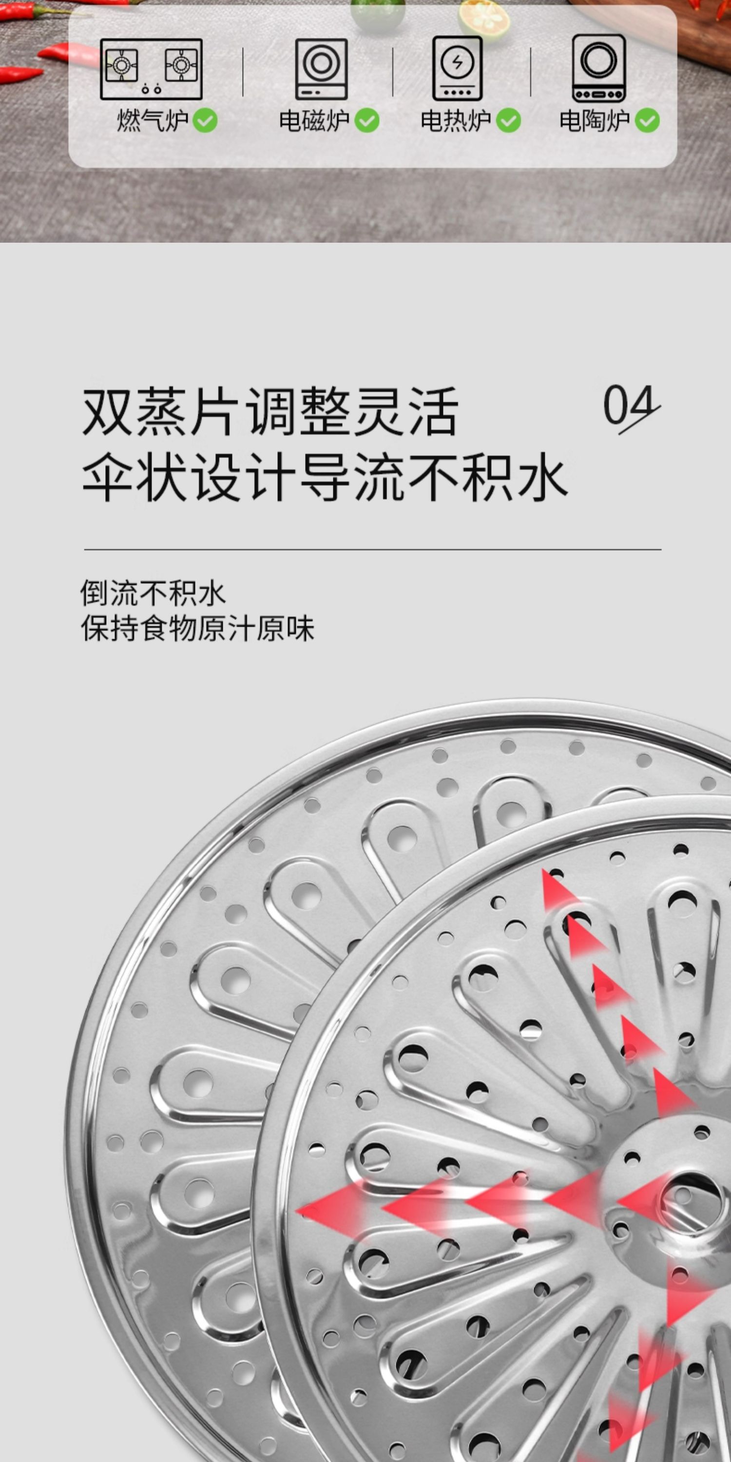 安享好物 安享A级蒸锅-张小泉不锈钢 多用蒸锅  